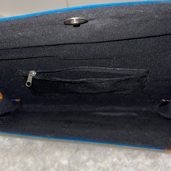 Clutch bag (blue & orange) - Picture 4 of 4